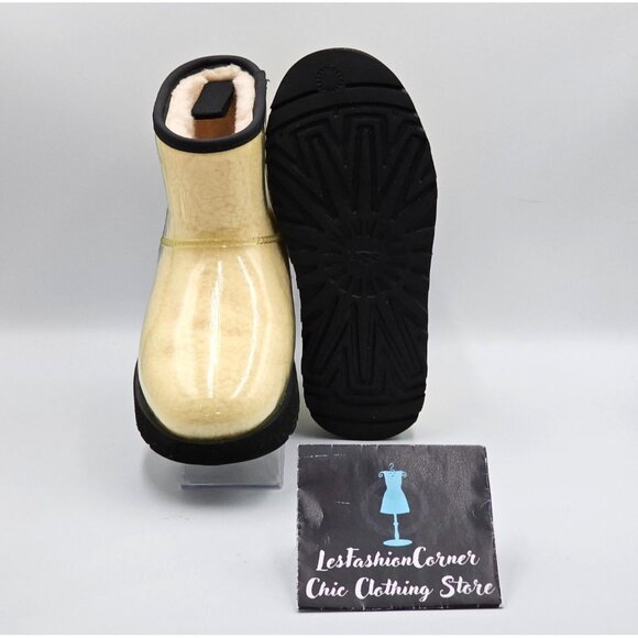 UGG Women's Natural/Black Rubber Classic Galaxy Bling Mini Boot Size 6 2940 - Picture 3 of 16